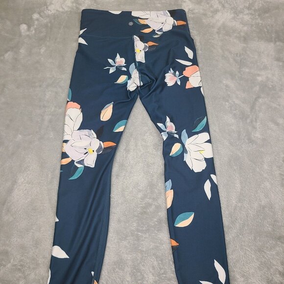 Athleta‎ Floral Elation 7/8 Small Tight Constellation Blue Multi Navy Women - Picture 8 of 8